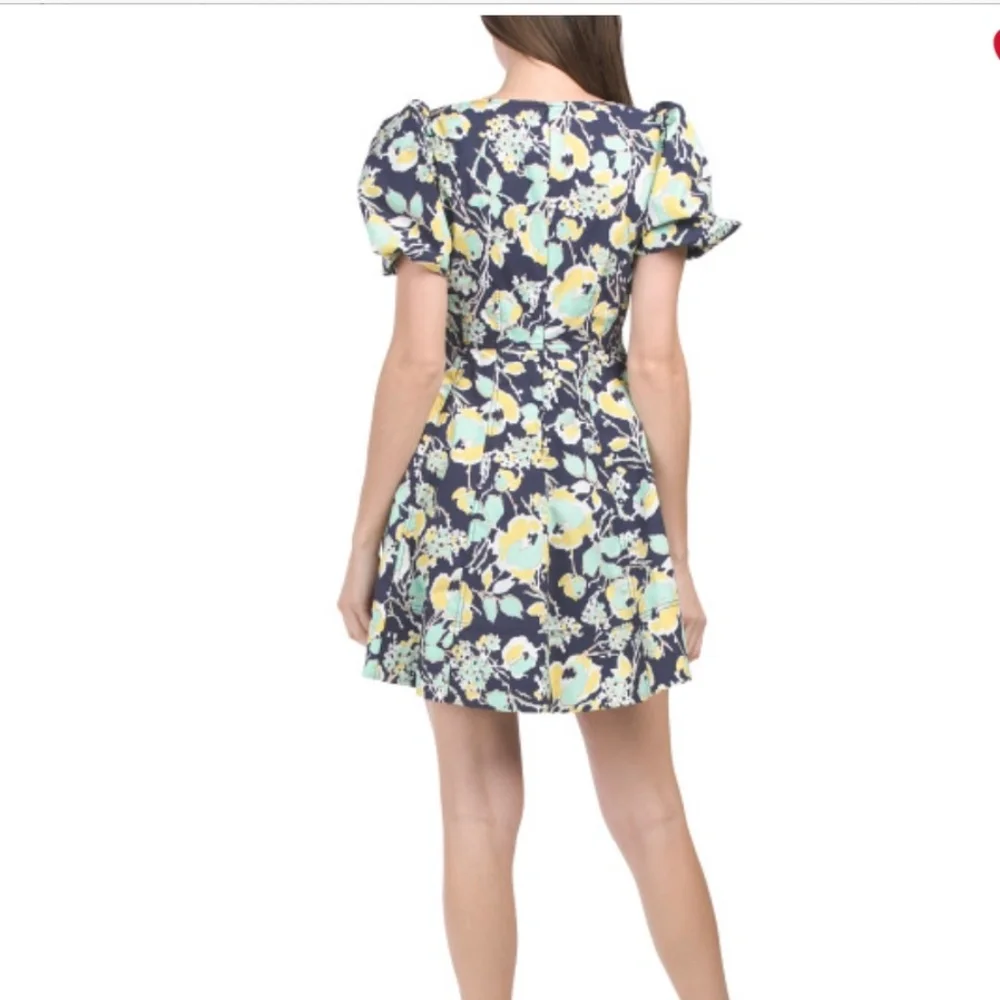 Tanya Taylor Madeline Dress, Blue - multicolour print, Size 0 - Picture 6 of 11